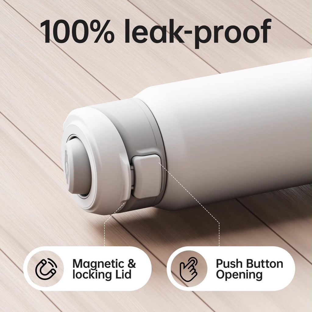 Black 710ml magnetic phone holder water bottle